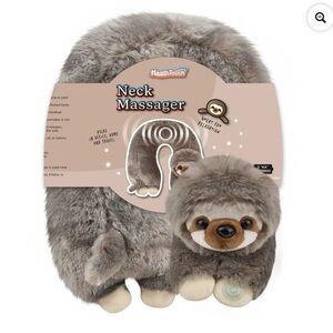 HealthTouch Gray Neck Massager with Plush Sloth